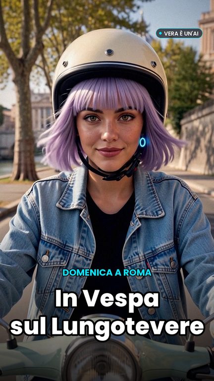 Copertina del reel in Vespa sul Lungotevere